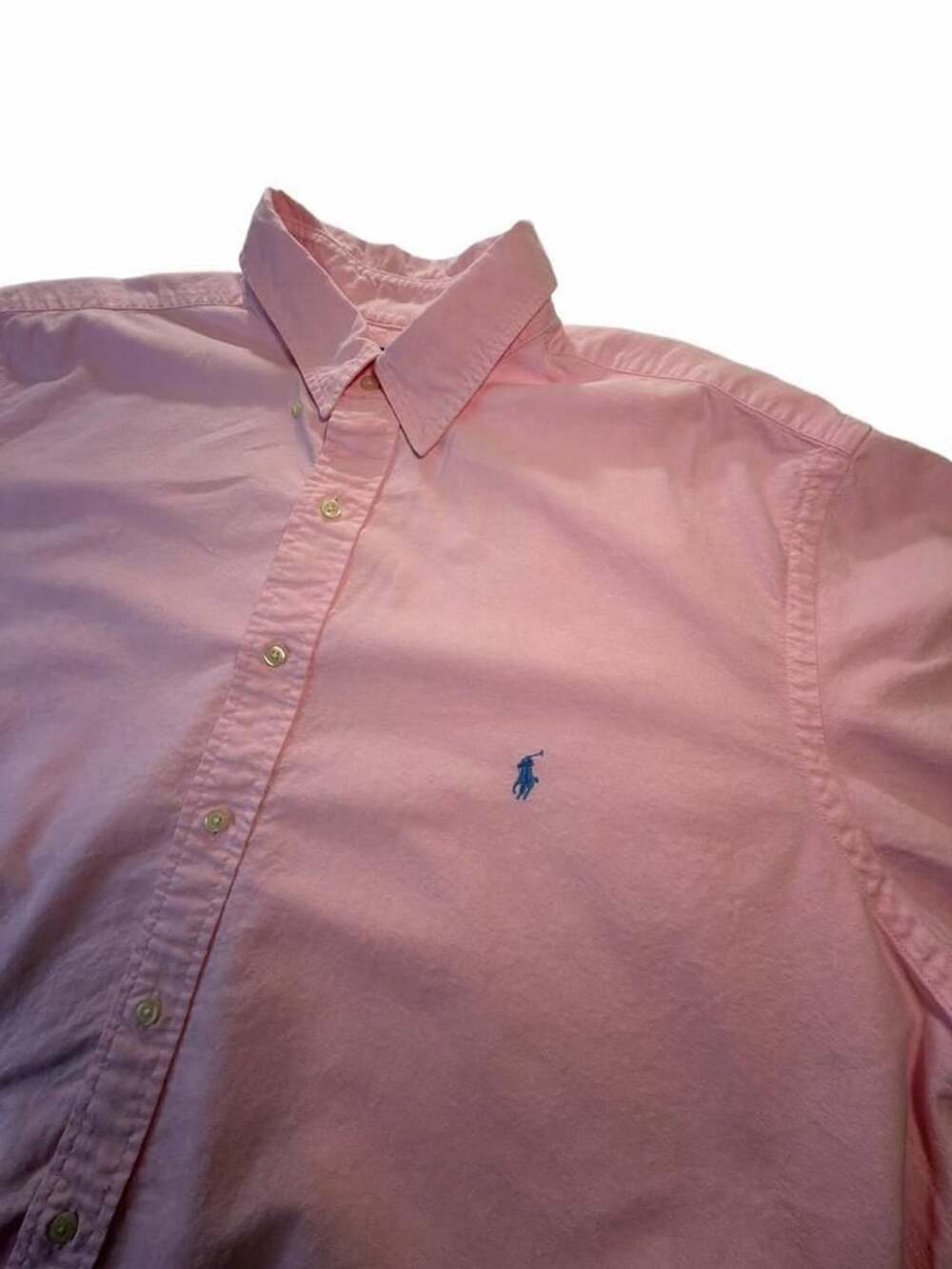 Polo Ralph Lauren Button-Down Short Sleeve Size 2XB Pink Mens Wedding Relaxed